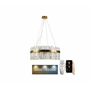 LED Dimmelhető kristály csillár zsinóron LED/80W/230V + távirányítás kép