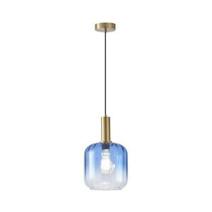 Eurolamp Csillár zsinóron 1xE27/15W/230V kék/füstös átm. 20 cm kép