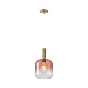 Eurolamp Csillár zsinóron 1xE27/15W/230V piros/füstös átm. 20 cm kép