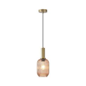 Eurolamp Csillár zsinóron 1xE27/15W/230V barna pr. 13 cm kép