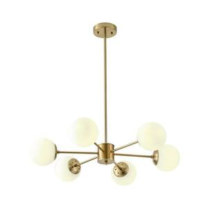 Eurolamp Csillár rúdon 6xE27/40W/230V réz kép