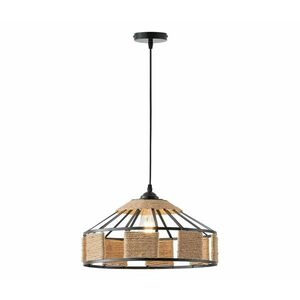 Eurolamp Csillár zsinóron 1xE27/15W/230V bézs kép
