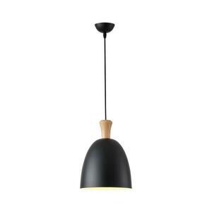 Eurolamp Csillár zsinóron 1xE27/15W/230V fekete átm. 23 cm kép