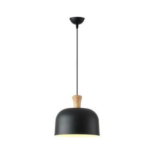 Eurolamp Csillár zsinóron 1xE27/15W/230V fekete átm. 27 cm kép