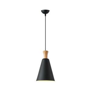 Eurolamp Csillár zsinóron 1xE27/15W/230V fekete átm. 20 cm kép