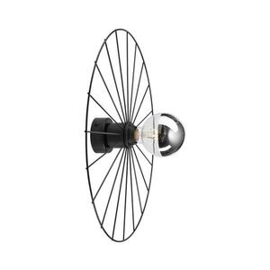 Fali lámpa MONTANA 1xE27/15W/230V átm. 45 cm fekete kép