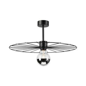 Csillár rúdon MONTANA 1xE27/15W/230V átm. 45 cm fekete kép