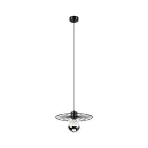Csillár zsinóron MONTANA 1xE27/15W/230V átm. 30 cm fekete kép