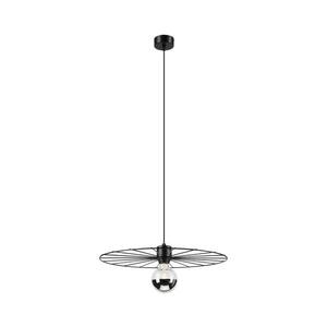 Csillár zsinóron MONTANA 1xE27/15W/230V átm. 45 cm fekete kép