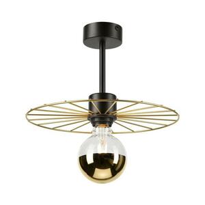 Csillár rúdon MONTANA 1xE27/15W/230V átm. 30 cm arany/fekete kép