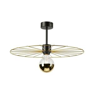 Csillár rúdon MONTANA 1xE27/15W/230V átm. 45 cm arany/fekete kép