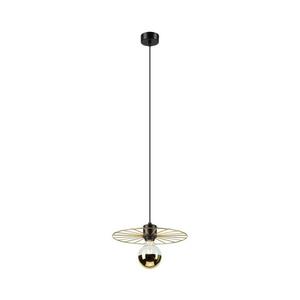 Csillár zsinóron MONTANA 1xE27/15W/230V átm. 30 cm arany/fekete kép