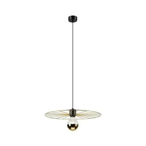 Csillár zsinóron MONTANA 1xE27/15W/230V átm. 45 cm arany/fekete kép
