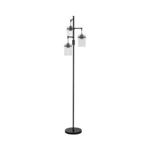 Állólámpa 3xE27/60W/230V fekete/átlátszó kép