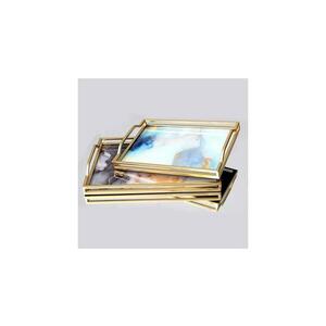 Eurolamp KÉSZLET 2x Dekoratív tálca 40x30/35x25 cm arany kép