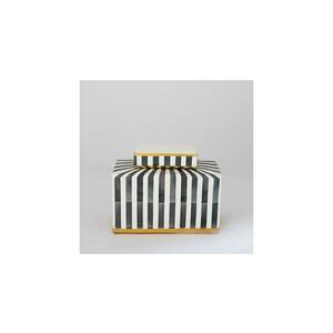 Eurolamp Kerámia váza 20, 5x16x9 cm kék/fehér/fekete kép