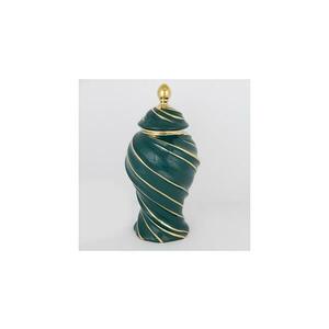 Eurolamp Kerámia váza 41x20 cm arany/zöld kép