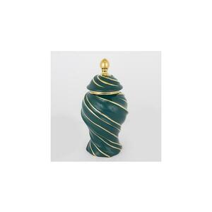 Eurolamp Kerámia váza 35x18, 5 cm arany/zöld kép