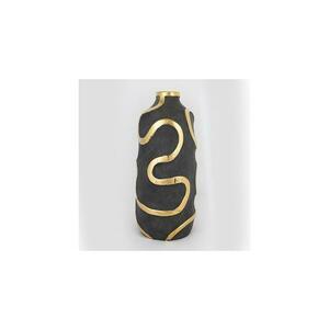 Eurolamp Kerámia váza 45x19, 5 cm arany/fekete kép