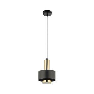 Csillár zsinóron RIF LUX 1xGX53/12W/230V átm. 15 cm fekete/arany kép