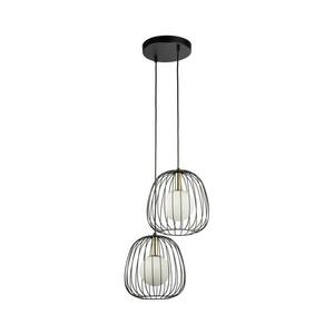 Csillár zsinóron BELL 2xG9/12W/230V fekete/arany kép