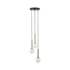 Csillár zsinóron DAISY 3xG9/12W/230V átm. 27 cm arany/fekete/fehér kép