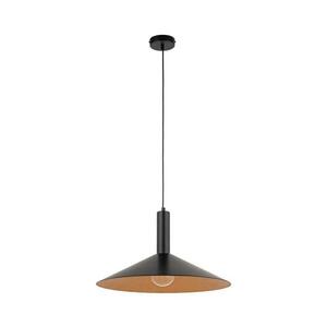 Csillár zsinóron CAPRI 1xE27/15W/230V átm. 50 cm fekete/réz kép
