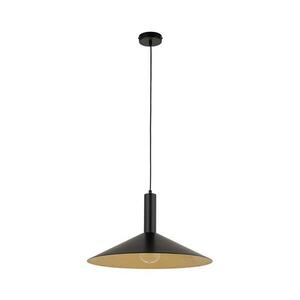 Csillár zsinóron CAPRI 1xE27/15W/230V átm. 50 cm fekete/arany kép