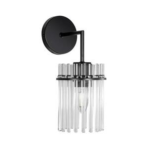 Fali lámpa 1xE27/60W/230V fekete/átlátszó kép
