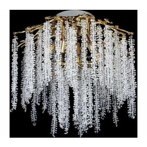 Felületre szerelhető csillár 6xE14/60W/230V + 3xLED/3W átm. 54 cm arany kép