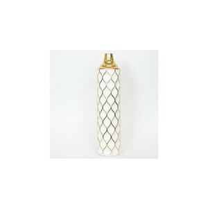 Eurolamp Fém váza 60, 5x14 cm fehér/arany kép