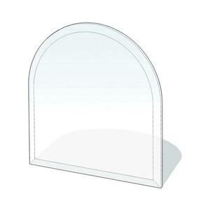Lienbacher Üveg kandalló alá 1000x1000x8 mm félíves kép