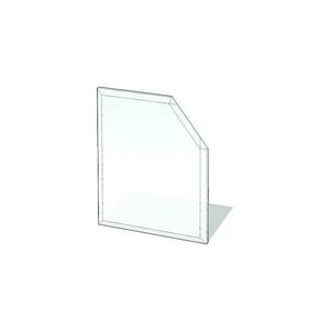 Lienbacher Üveg kandalló alá 1250x1250x8 mm ferde négyzet kép