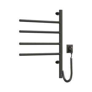 Navin Elektromos forgó törölközőszárító termosztáttal ARABESQUE 150W/230V 64, 6cm IP44 fekete kép