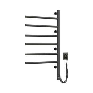 Navin Elektromos forgó törölközőszárító termosztáttal ARABESQUE 196W/230V 81, 8cm IP44 fekete kép
