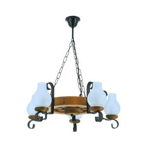 Exodus Lighting Srl Csillár láncon ROATA 5xE14/40W/230V átm. 30 cm bükkfa kép