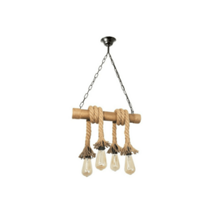 Exodus Lighting Srl Csillár láncon KOS 4xE27/60W/230V bükkfa kép