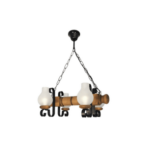 Exodus Lighting Srl Csillár láncon RUSTIC 4xE14/40W/230V bükkfa kép