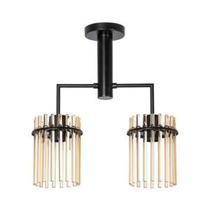 Csillár rúdon 2xE27/60W/230V fekete/füstös kép
