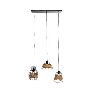 Csillár zsinóron TUNIS 4xE27/40W/230V fekete/barna kép