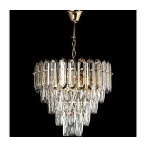 LED Csillár láncon 7xE27/60W/230V + 4xLED/6W átm. 40 cm arany kép