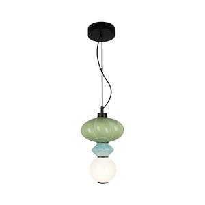 LED Csillár zsinóron ASCOLI LED/8W/230V átm. 20 cm zöld/kék kép