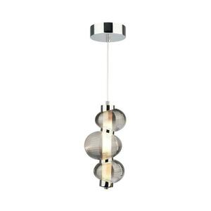 LED Csillár zsinóron BOLLA LED/12W/230V átm. 16 cm füstös kép