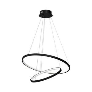 LED Csillár zsinóron HOOP LED/51W/230V átm. 60 cm 4000K fekete kép