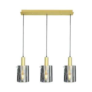 Csillár zsinóron ARCADIA 3xE27/60W/230V arany/füstös kép