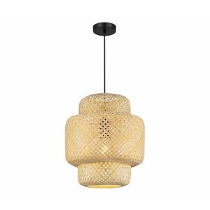 Csillár zsinóron HESTIA 1xE27/60W/230V átm. 30 cm bambusz kép