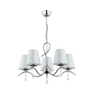 Csillár láncon DIVA 5xE14/10W/230V fényezett króm kép