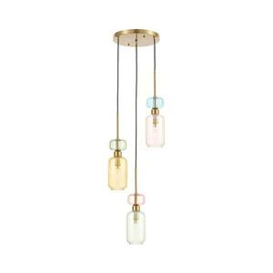 Csillár zsinóron MOLLY 3xE14/40W/230V átm. 38 cm színes kép