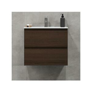 BATH DELUXE Fürdőszobai szekrény mosdókagyolóval CONOR 61 cm dió kép