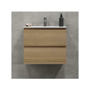 BATH DELUXE Fürdőszobai szekrény mosdókagyolóval CONOR 61 cm tölgy kép
